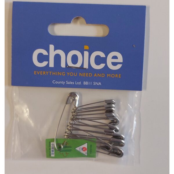 taveli Chrome Safety Pins Pack of 12 – Durable & Secure - Image 2