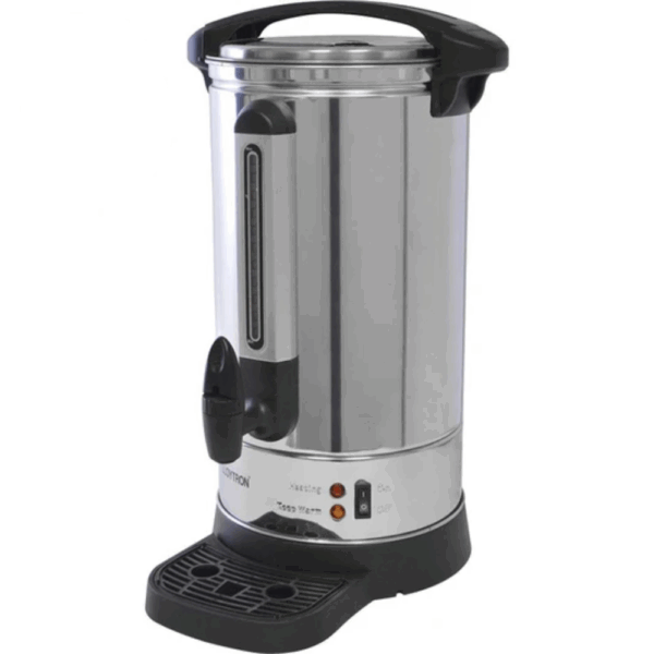 Taveli 10L Stainless Steel Catering Urn – 1500W Hot Water Boiler with Auto Reboil & Anti-Drip Tap