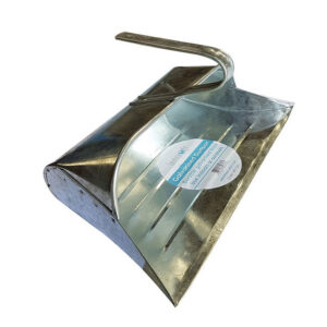 Taveli Galvanised Metal Dustpan – Heavy-Duty Hooded Design for Home & Commercial Use