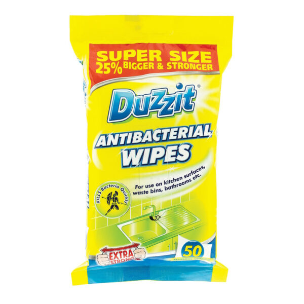 Duzzit DZT002A Antibacterial Jumbo Wipes Pkt50