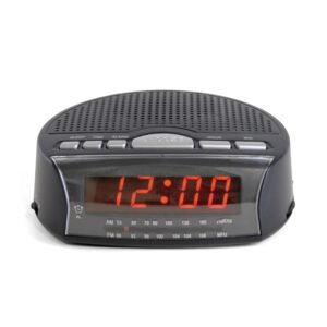 Taveli AM/FM Radio Alarm Clock – Compact LED Display with Snooze & Sleep Timer