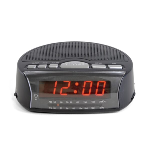 Taveli AM/FM Radio Alarm Clock – Compact LED Display with Snooze & Sleep Timer