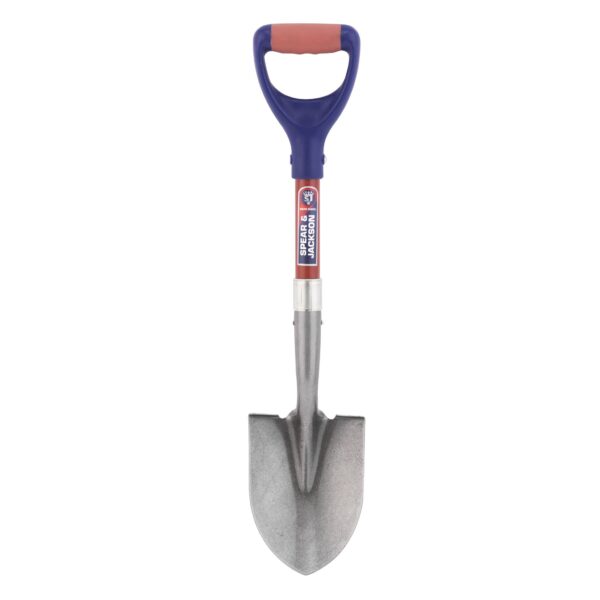 Taveli 27" Micro Round Shovel – Compact Carbon Steel Digging Tool with Fiberglass Handle